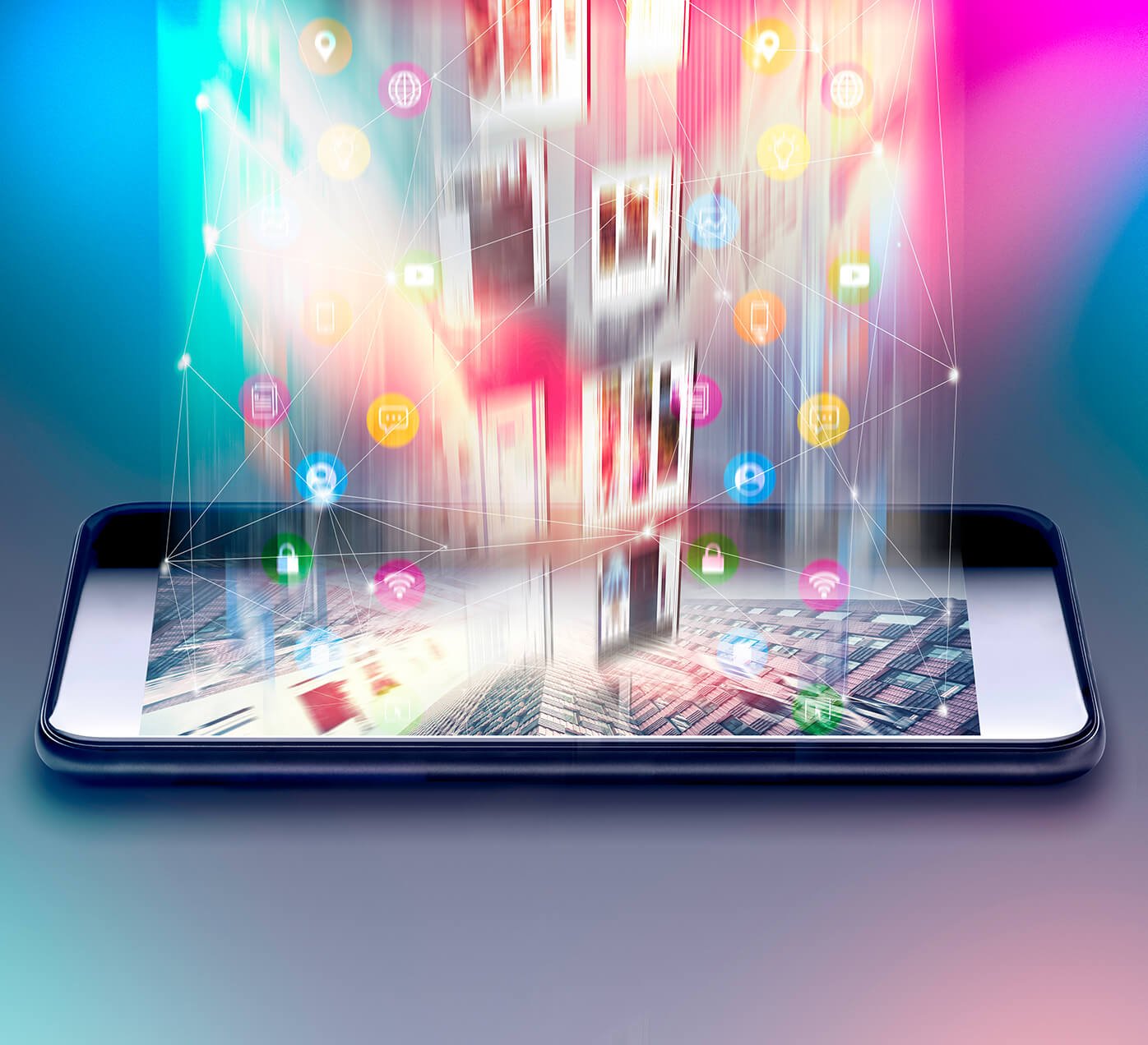 Abstract image of a smartphone.